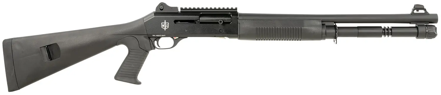 MAC 21000120 1014 12 Gauge 3" 5+1 18.50", Black, Synthetic Furniture, Fixed Pistol Grip Stock, Ghost Ring Sight, Optics Mount, 3 Chokes