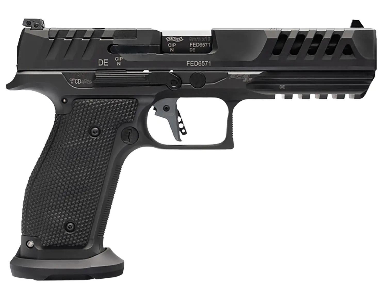 Walther Arms 2872200 PDP Match SF Full Size Frame 9mm Luger 20+1/18+1