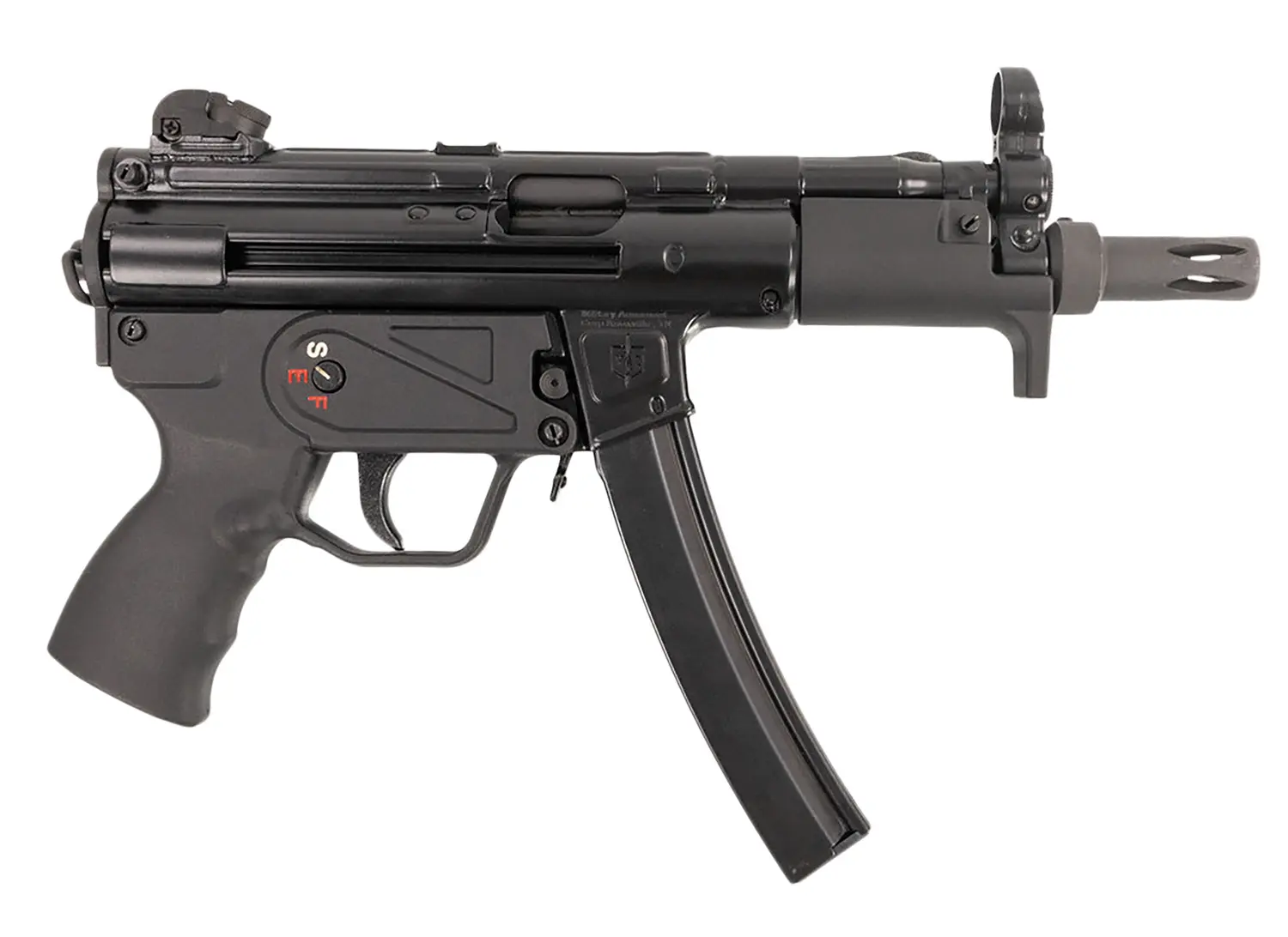 MAC 12750005 5K 9mm Luger 30+1 5.80" Black Phosphate Steel Threaded Barrel, Black Phosphate Optics Ready Receiver/Frame, Black Grip, Ambidextrous