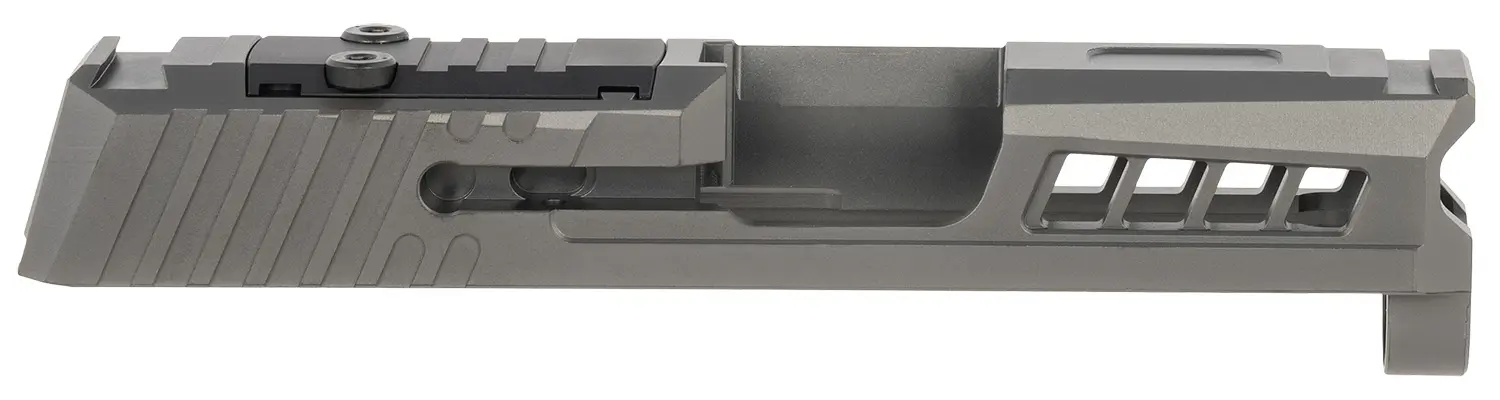True Precision Inc TPP365SBCRMS Axiom Optic Cut Slide Fits Sig P365 Black DLC Anodized 416R Stainless Steel