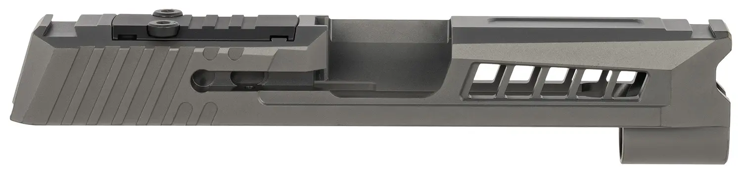 True Precision Inc TPP365XLSBCRMS Axiom Optic Cut Slide Fits Sig P365 XL Black DLC Anodized 416R Stainless Steel