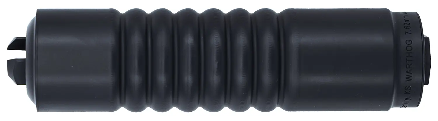 High-quality black tactical suppressor for firearms, designed to reduce noise and recoil.