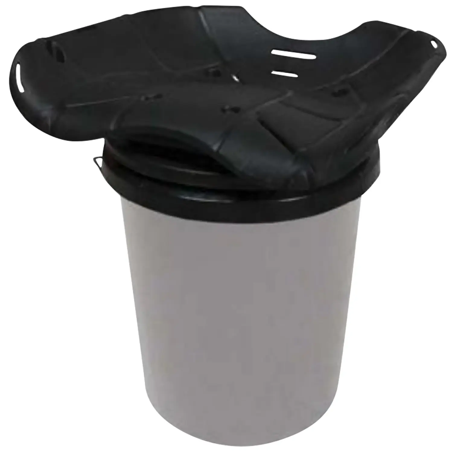 Gun cleaning brush with container for firearm maintenance and cleaning.