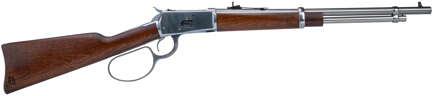 Heritage Mfg H92357189 92 Ranch Hand 38 Special +P/357 Mag 8rd 18" Stainless Polished Barrel, Stainless Polished Receiver, Fixed Hardwood Stock