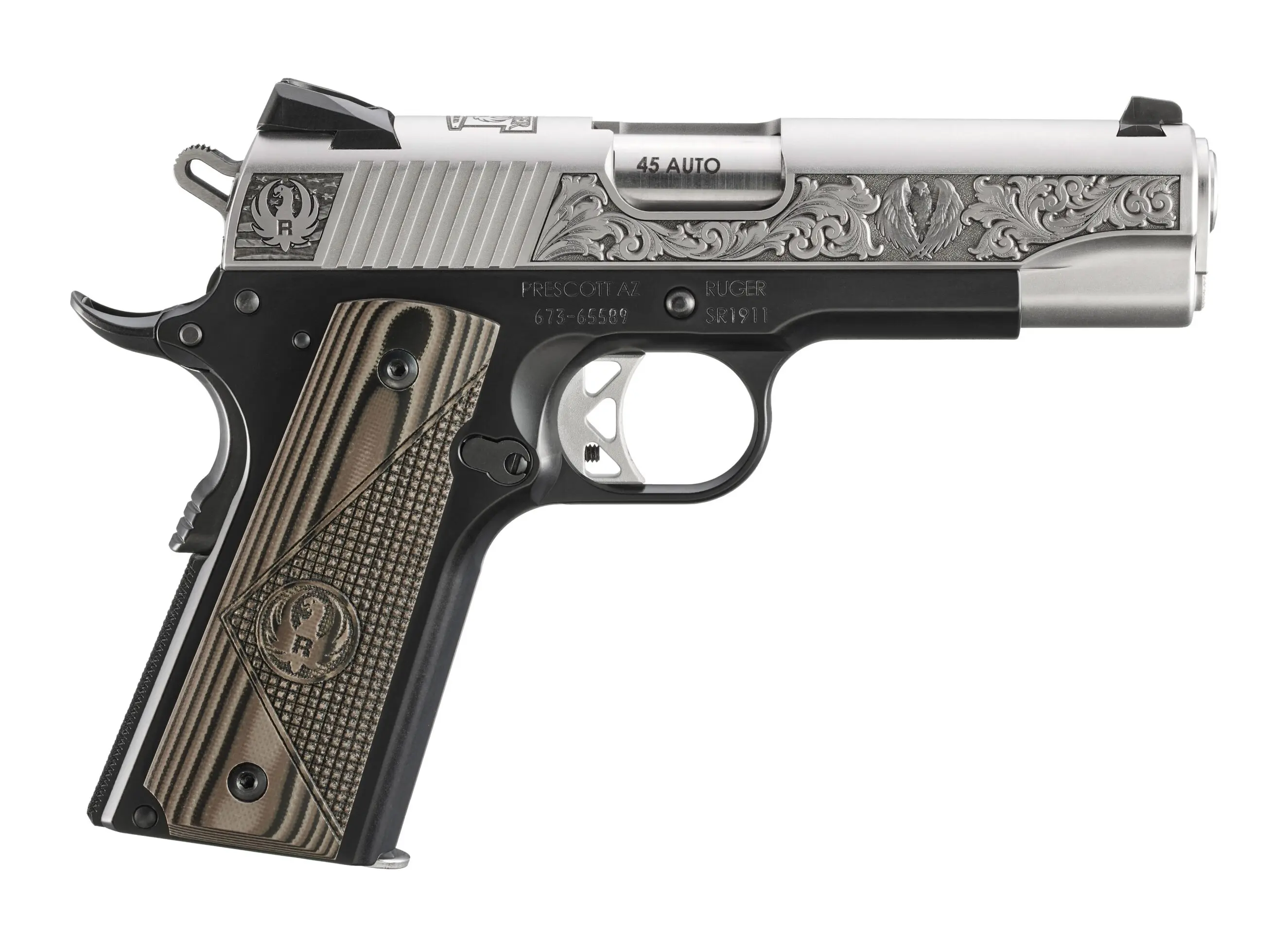 RUGER SR1911 CMDR 45ACP BROWN GRIP