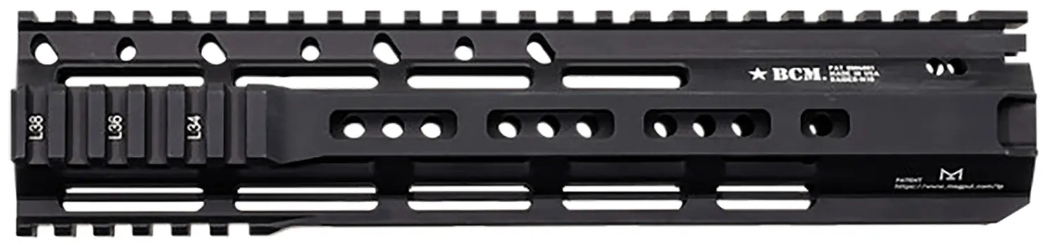 BCM RAIDERM10556BL RAIDER-M13 Rail Black Anodized 10.00" M-LOK Free-Floating Style Made of Aluminum for AR-Platform