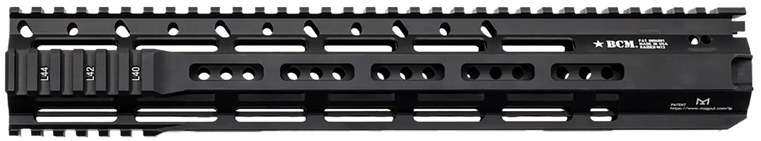 BCM RAIDERM13556BLK RAIDER-M13 Rail Black Anodized 13.00" M-LOK Free-Floating Style Made of Aluminum for AR-Platform