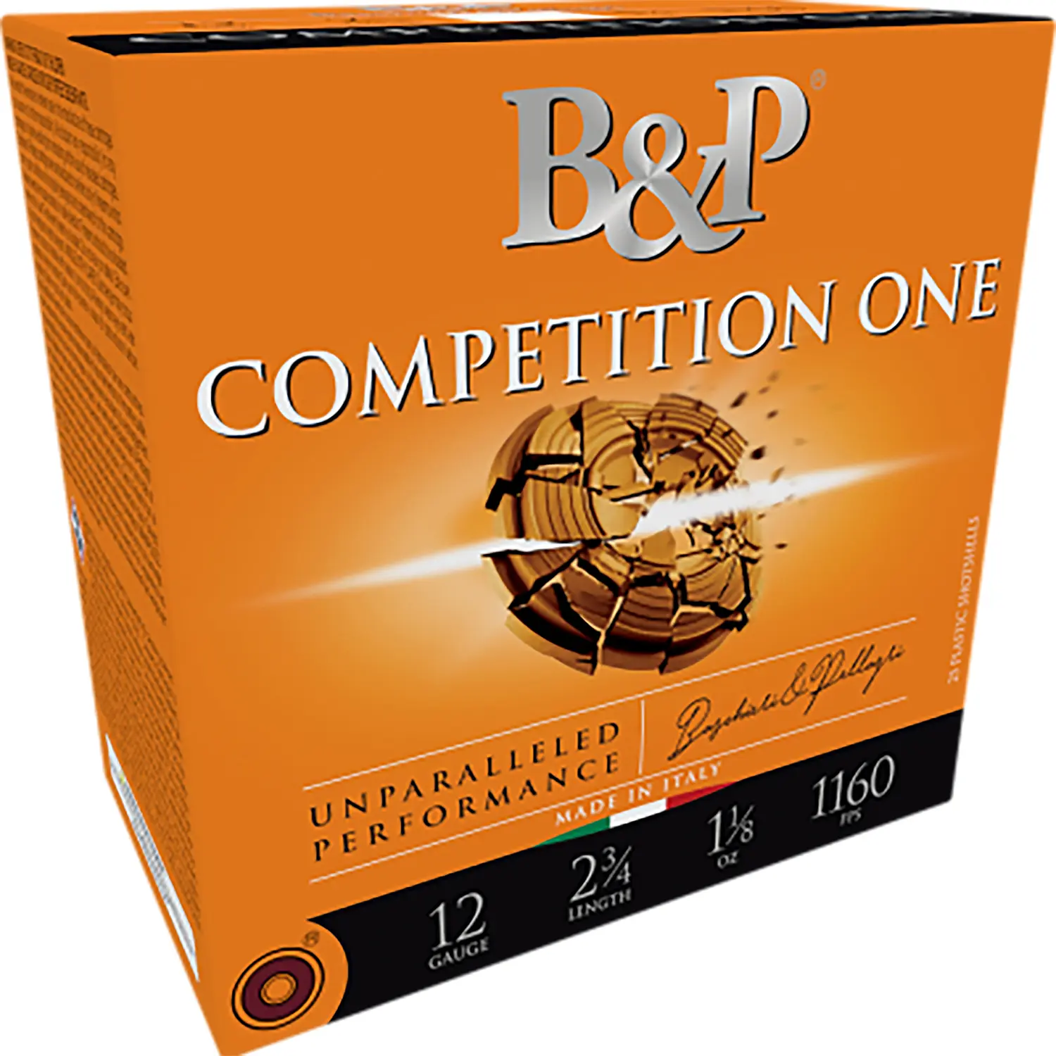 B&p Ammunition 12B32CP8 Competition One 12Gauge 2.75" 1 1/8oz 8Shot 25 Per Box/10 Case