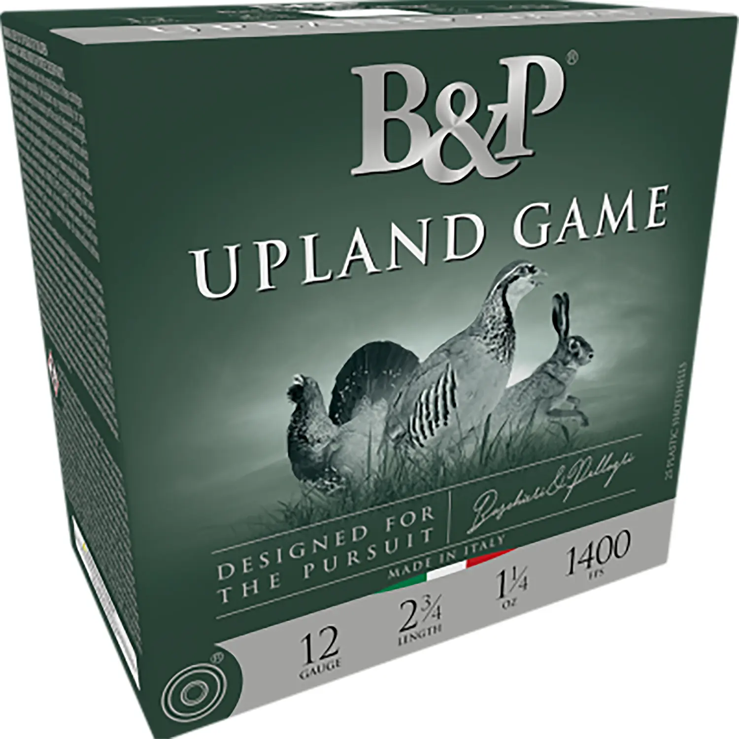 B&P Upland Game shotgun ammunition box.