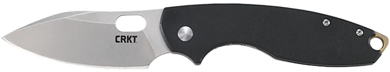 CRKT 5317D2 Pilar III 2.97" Folding Plain Stonewashed D2 Steel Blade, Black Textured G10 Handle