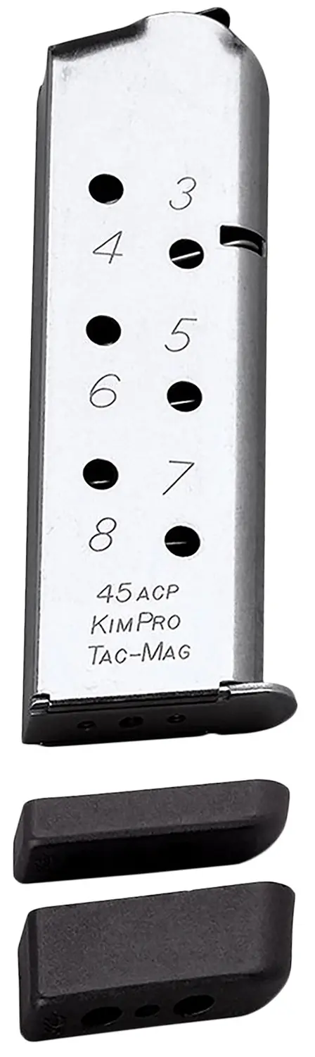 Kimber Mfg.,inc 1100721A Tac-Mag 8rd 45 ACP Silver Stainless Steel