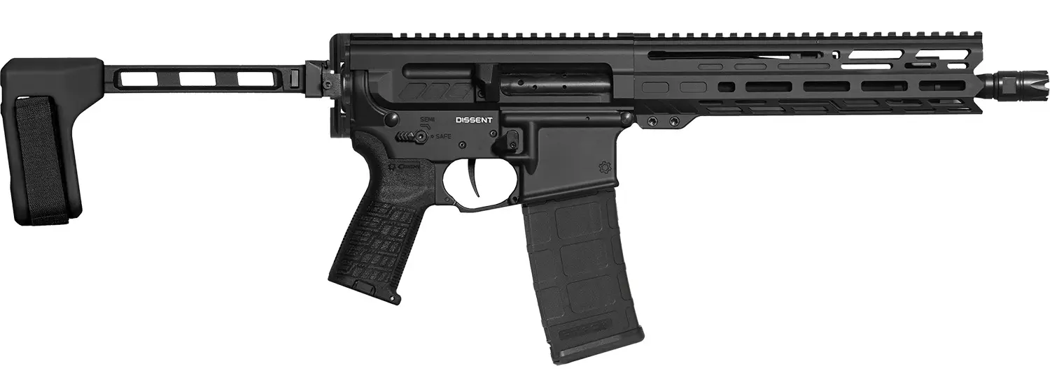 CMMG 30AC50F-AB Dissent MK4 300 Blackout 30+1 10.50" Black Nitride Threaded Barrel, 5.50" M-LOK Handguard, Black Armor Cerakote Aluminum Picatinny Rail Receiver, Black CMMG Zeroed Grip