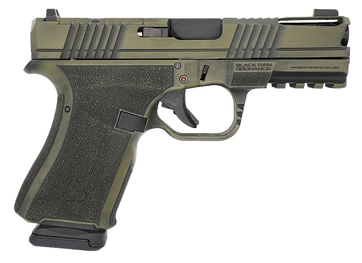 Black Rain Ordnance FLP9MMBGB Compact Frame 9mm 15+1 4" Stainless Steel Slide