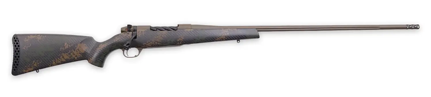 Weatherby MBC20N270WR8B Mark V Backcountry 2.0 270 Wthby Mag 3+1 28" Patriot Brown Cerakote Fluted Barrel/Peak 44 Blacktooth Carbon Fiber w/ Dark Green/Brown Sponge Stock