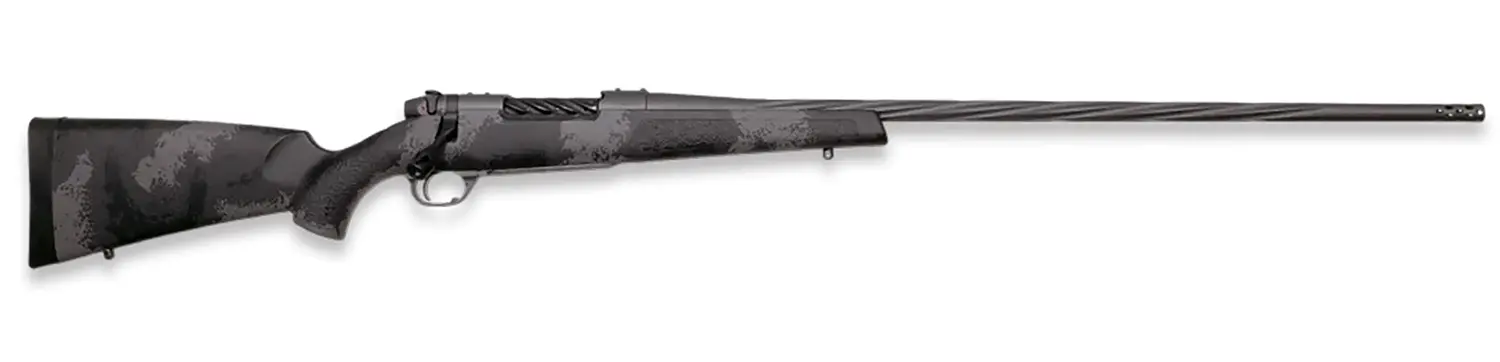 Weatherby MLW01N240WR6B Mark V Live Wild 240 Wthby Mag 4+1 24" Carbon Gray Cerakote Fluted Threaded Barrel, Drilled & Tapped Steel Receiver, Fixed Black & Gray Accents Polymer Stock, Right Hand