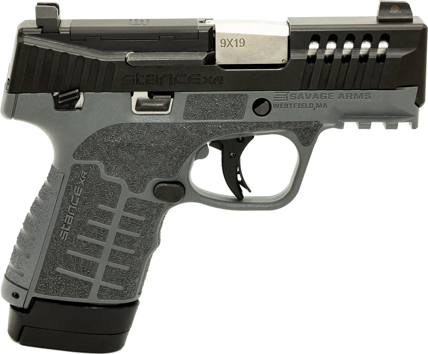 Savage Arms 67059 Stance XR 9mm 13+1 3.20" Natural Black Nitride Ported Stainless Steel Slide Gray Glass Filled Nylon Grip Ambidextrous