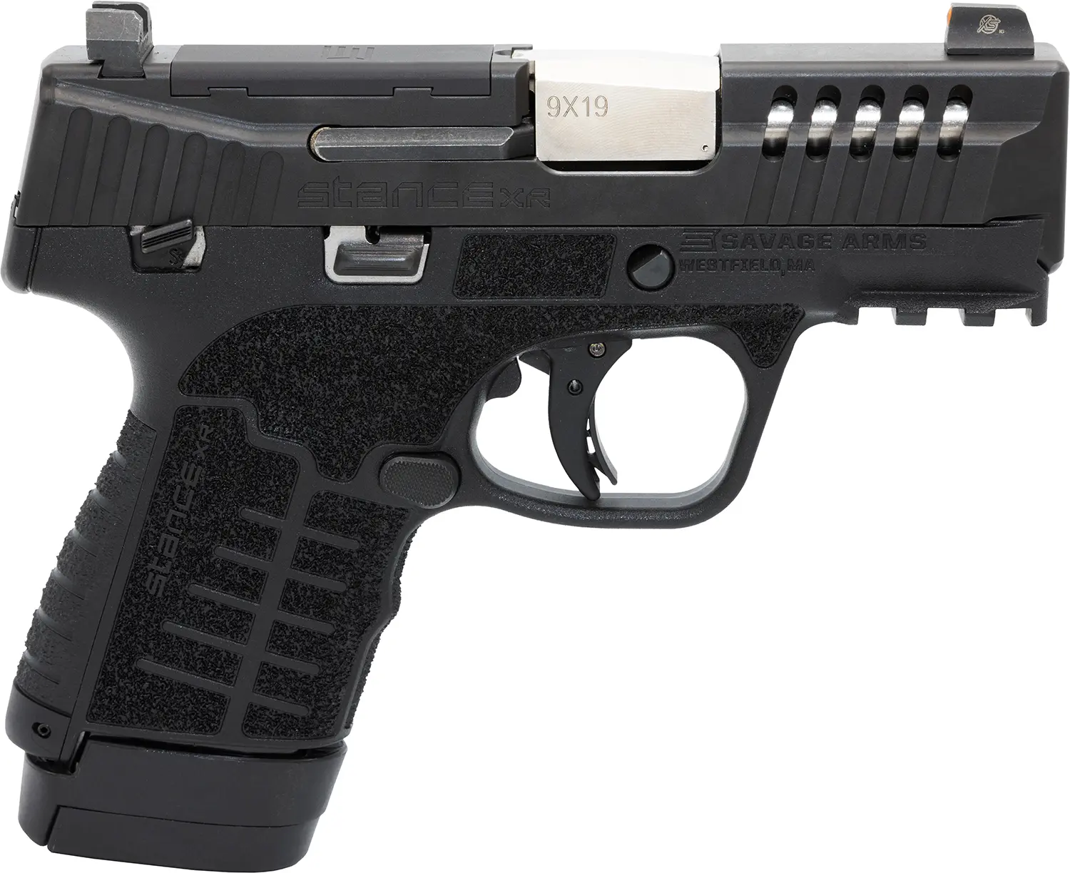 Savage Arms 67063 Stance XR 9mm 13+1 3.20" Natural Black Nitride Ported Stainless Steel Slide Black Glass Filled Nylon Grip Ambidextrous