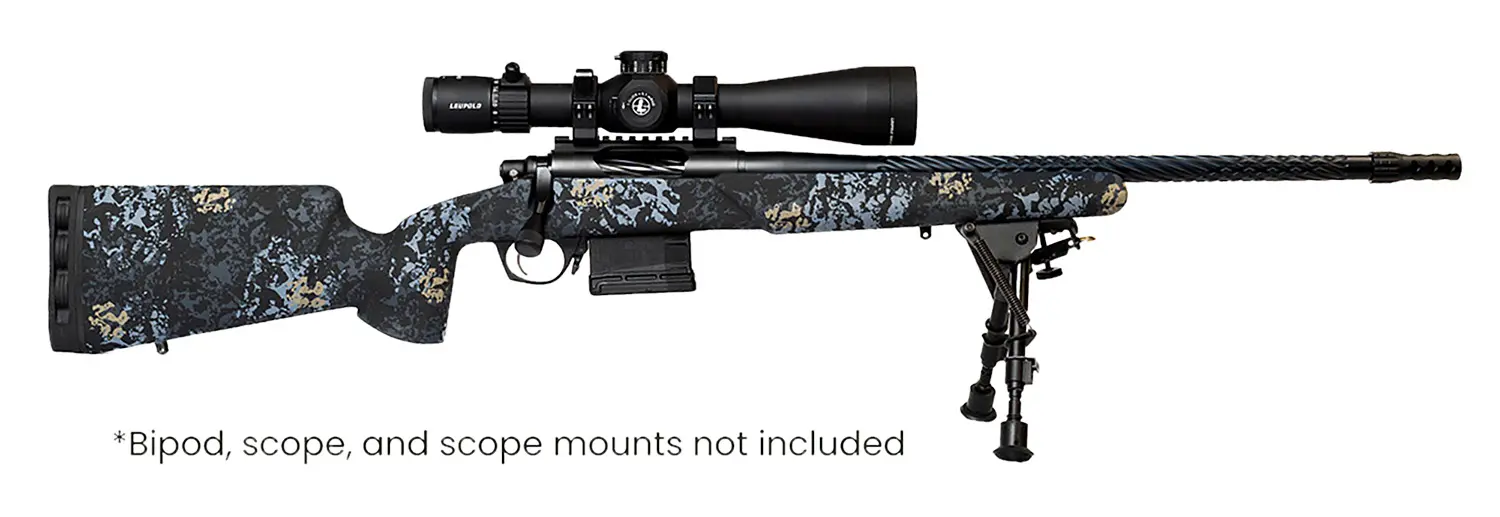 Horizon Firearms RF017S392214T19 Vandal Prime 7MM PRC 22" Black Spiral Fluted Threaded Barrel, Drilled & Tapped Receiver, Textured Iota EKO Carbon Fiber Stock