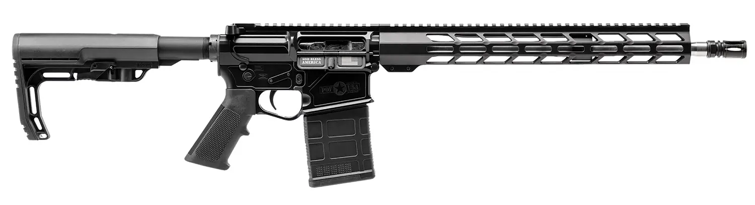 Patriot Ordnance Factory 02358 LMR Base 308 Win 10+1 16.50" Black Aluminum Receiver A2 Style Grip