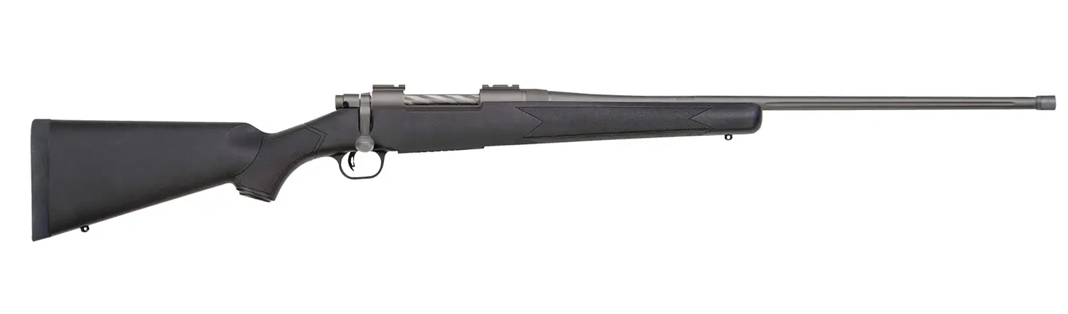 Mossberg 28262 Patriot Full Size 400 Legend 4+1 20" Stainless Cerakote Threaded Barrel, Drilled Stainless Cerakote Stainless Steel Receiver, Black Fixed Synthetic Stock