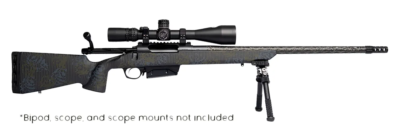 Horizon Firearms RF019C221816C20 Vandal Carbon II 22 Creedmoor 18" Black Fluted Barrel, Black Drilled & Tapped Receiver, Black Iota EKO X Carbon Fiber Stock