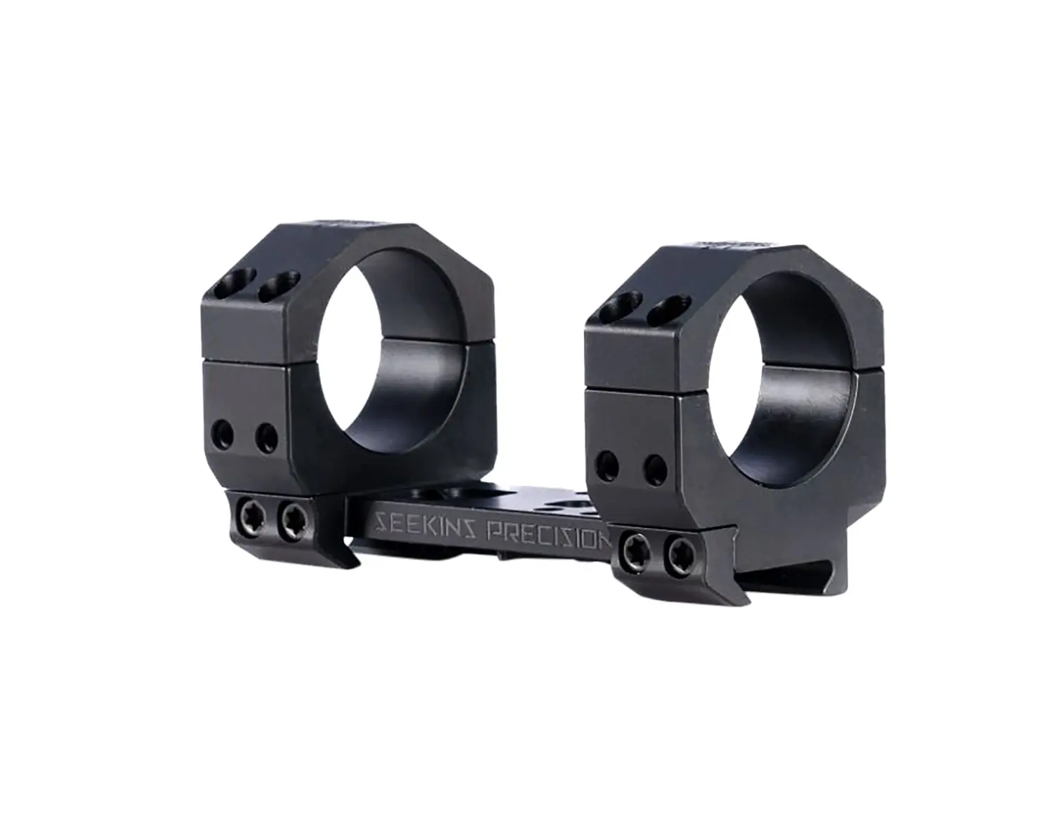 Scope mount with dual rings for attaching scopes to firearms.