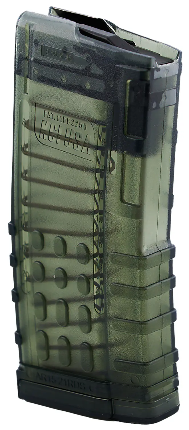 Kci Usa Inc KCIMZ066 21rd 223 Rem Fits AR-15 Translucent Smoke Polycarbonate