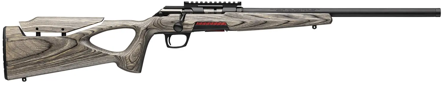 Winchester Repeating Arms 5252271003 Xpert Target 21 Sharp 10+1 18" Matte Black Threaded Bull Barrel, Matte Black Picatinny Rail Steel Receiver, Gray Adj Comb & LOP Thumbhole Laminate Stock