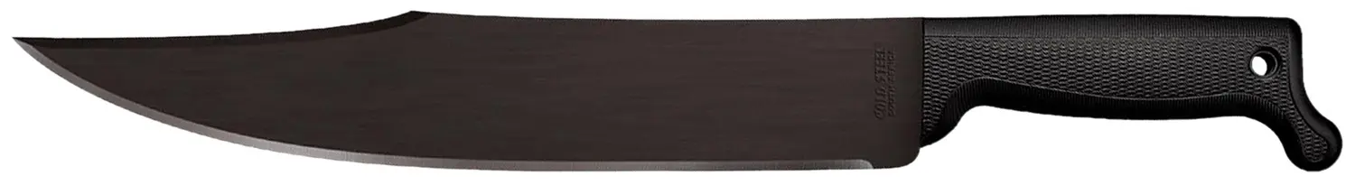 Cold Steel CS97BWM12S Bowie 12" Black Matte Baked-On Anti Rust 65Mn Carbon Steel Blade, Black Polypropylene Handle, 17.63" Long, Includes Sheath