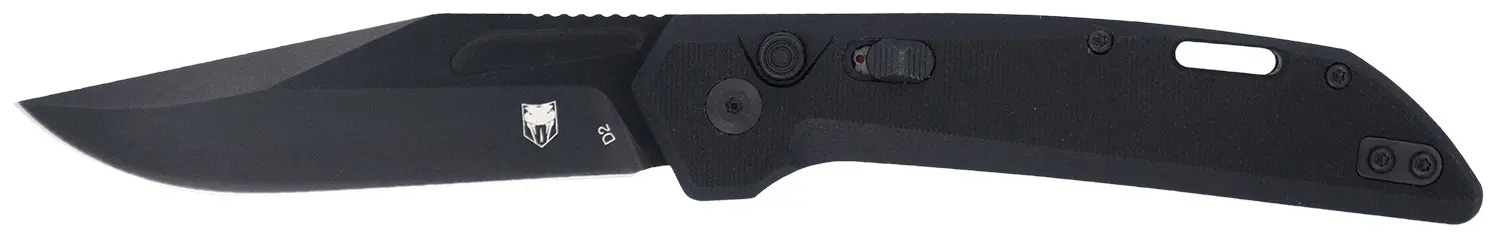 CobraTec Knives CTNAJBLK Naja 3.50" Folding Plain Black Powder Coated D2 Steel Blade, 4.75" Black G10 Scales Handle