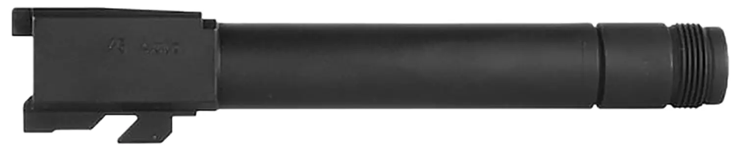 Suppressor attached to a firearm barrel for noise reduction.