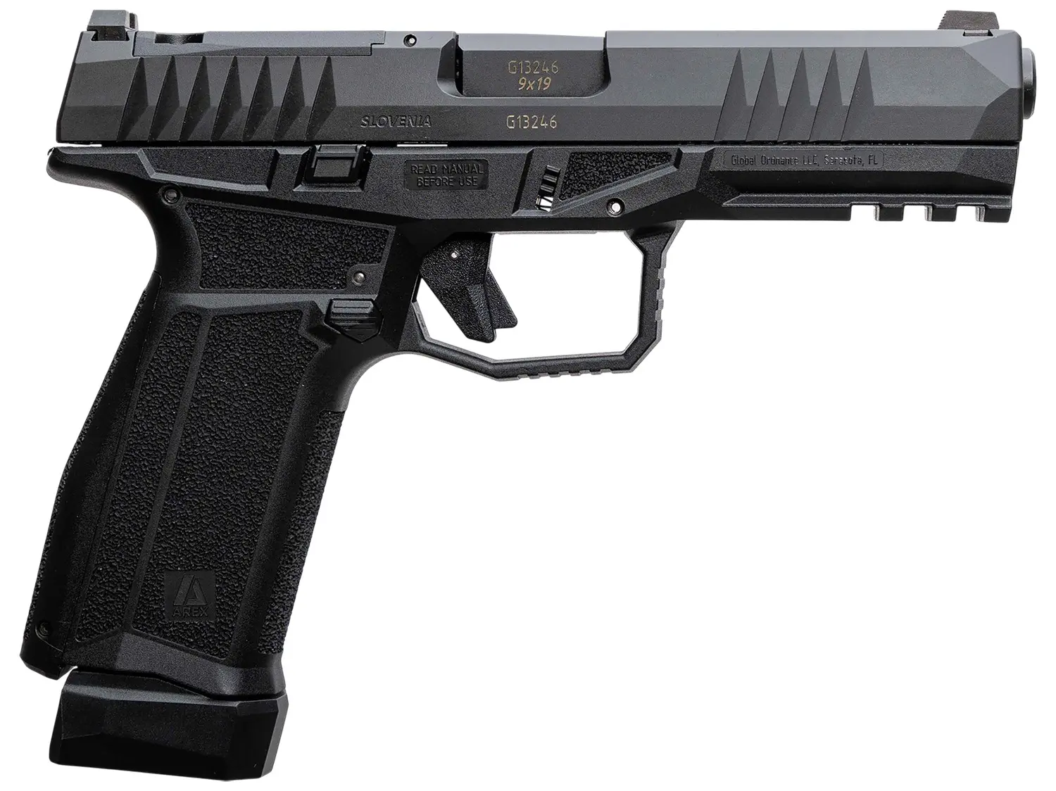 AREX 815537023893 Delta L Gen2 9mm Luger 17+1 4.50" Black Barrel, Black Nitride Optic Cut/Serrated Slide, Black Frame, Ambidextrous