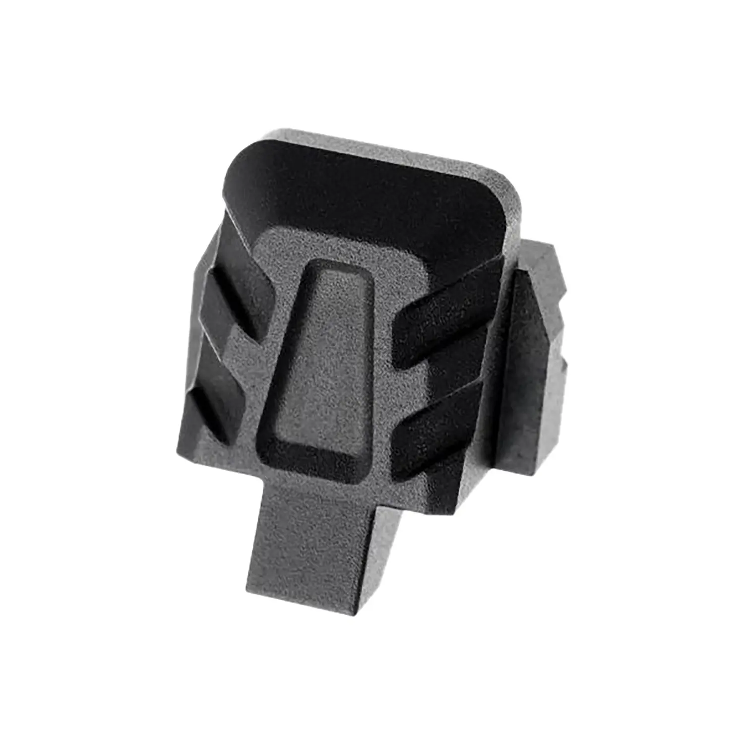 Black plastic gun magazine loader for quick and easy magazine loading.