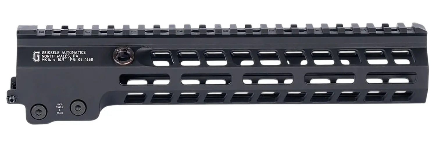 Geissele Automatics 051658B Super Modular Rail MK14 Black Aluminum 10.50" Long