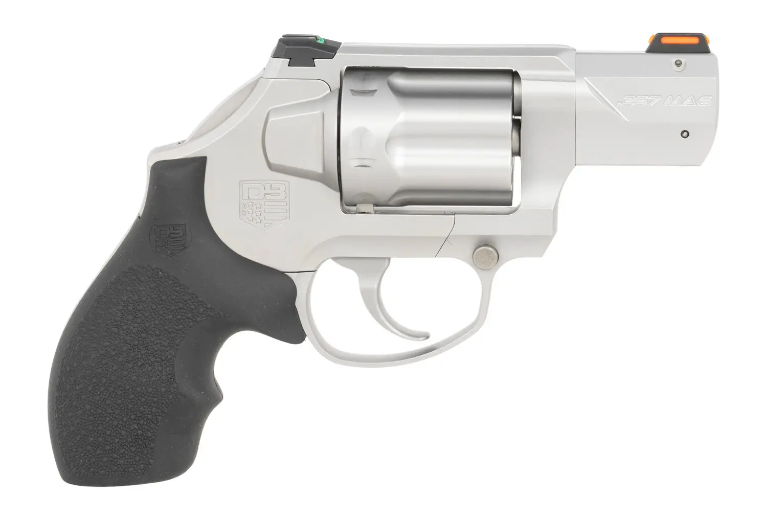 Diamondback DB0700S712 SDR DAO 357 Mag/38 Special +P 6 Shot 2" Glass Bead Stainless Steel Barrel, Cylinder & Frame, Black Hogue Rubber Grip, Exposed Hammer