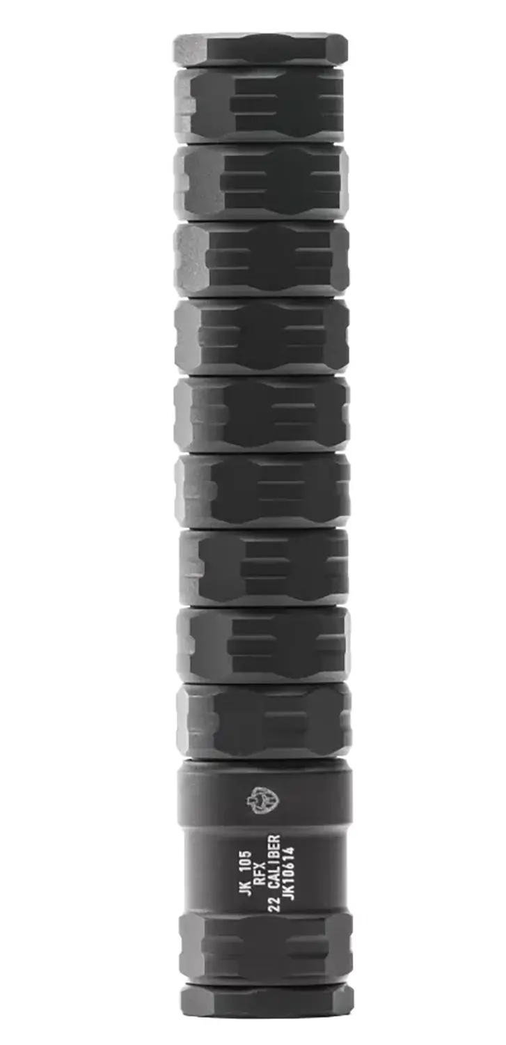 Jk Armament JK105RFX22 RFX 22 Cal 1.05" Black Aluminum/Stainless Steel 1/2"x28