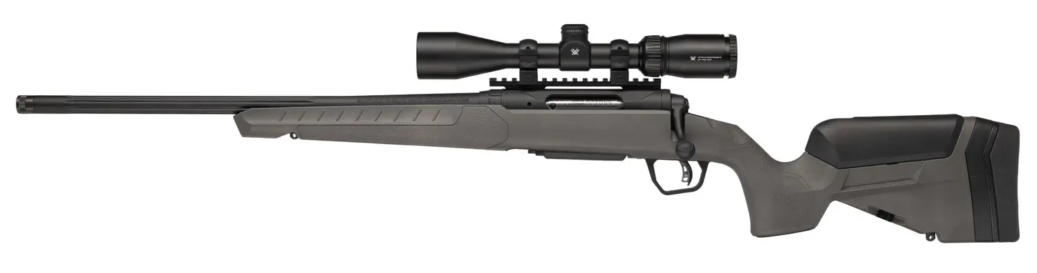 Savage Arms 32481 110 Trailblazer 243 Win 4+1 20" Fluted Barrel, Flat Dark Gray Adj LOP Synthetic Stock, Left Hand