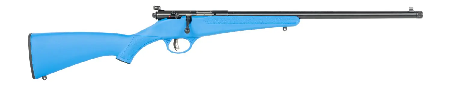 Savage Arms Rascal F-SR 22 LR 1rd 16.13" Matte Black Single Shot Threaded Barrel, Blue Synthetic Stock, Right Hand
