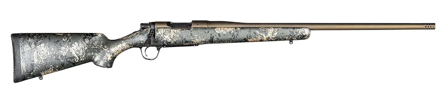 Christensen Arms 801-01348-00 Mesa FFT TI Full Size 22 Creedmoor 4+1 20" Burnt Bronze Cerakote Threaded Barrel, Burnt Bronze Cerakote Titanium Drilled & Tapped Receiver, Carbon w/Green & Tan Accents F