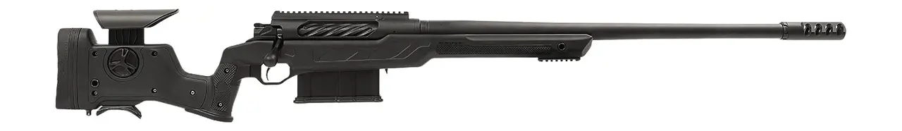 Cadex Inc CDXBMGQUA5029HI20I1J5N BMG Quake 50 BMG 3+1 29" Black DLC Match Grade Threaded Barrel, Black Cerakote Receiver w/Picatinny Rail, Adj Cheek Piece & LOP Black Polymer Stock