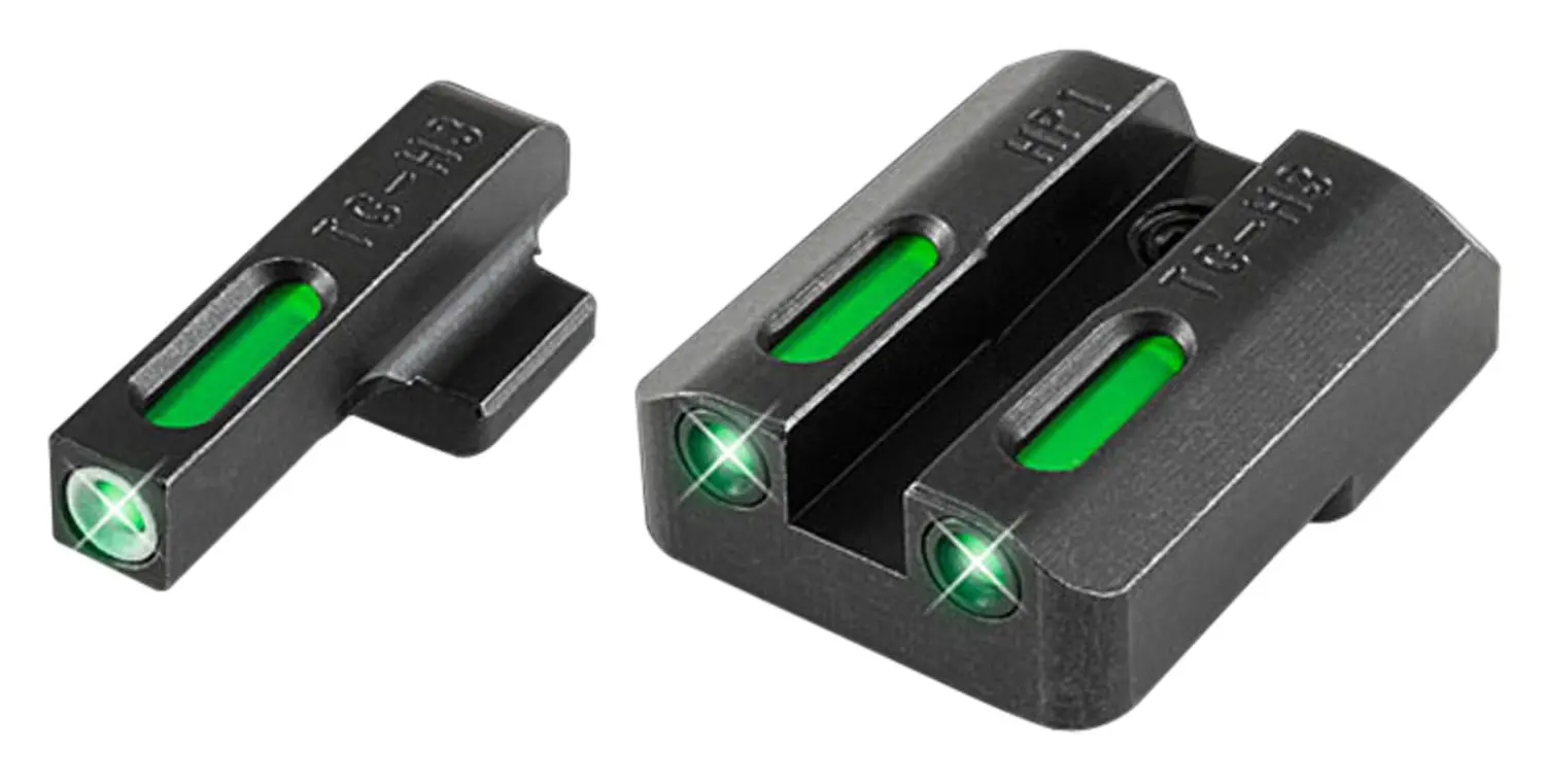 TruGlo TG13HP1A TFX Black | Green Tritium & Fiber Optic White Outline Front Sight Green Tritium & Fiber Optic Rear Sight
