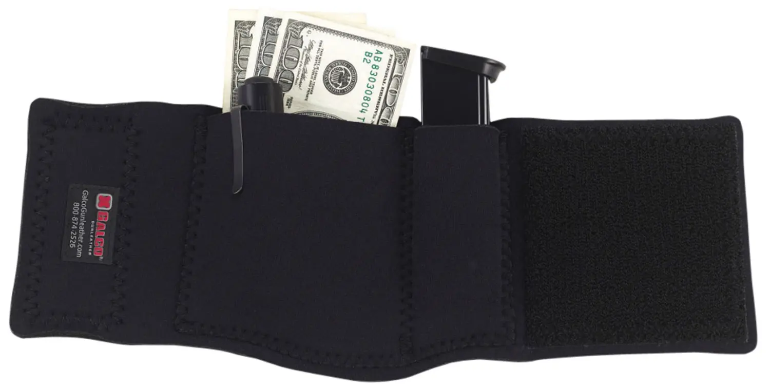 Galco CAS Ankle Safe Fits Springfield SA-35 13" Hook & Loop Mount Black Neoprene