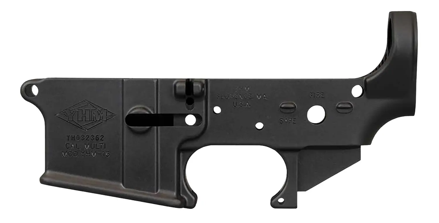 Yankee Hill 125 Stripped Lower Receiver 5.56x45mm NATO 7075-T6 Aluminum Black Anodized for AR-15
