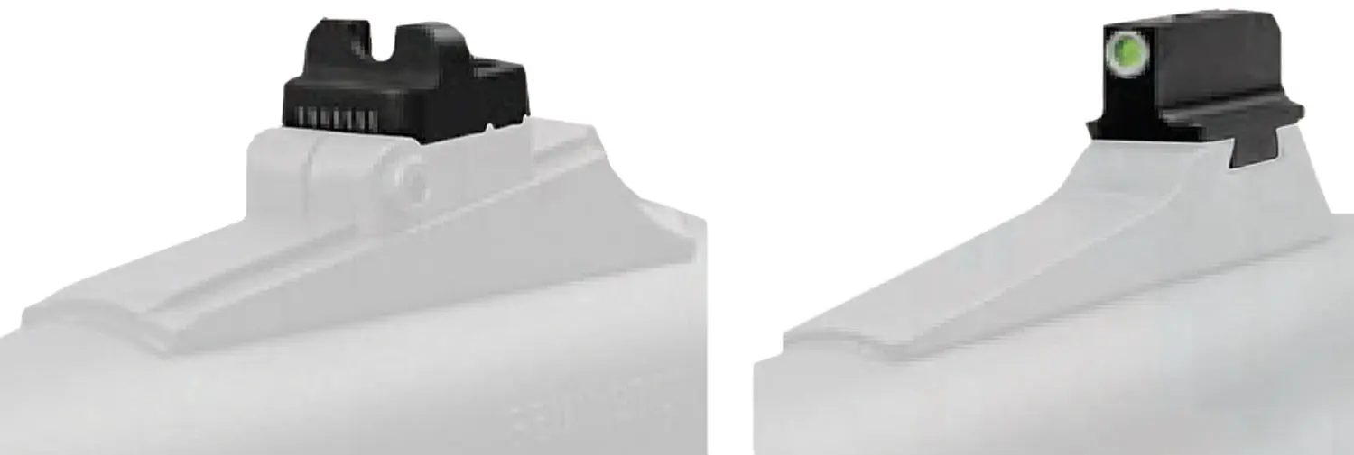 TruGlo TG231N1W Tritium Pro Black | Green Tritium White Outline Front Sight Green Tritium Rear Sight