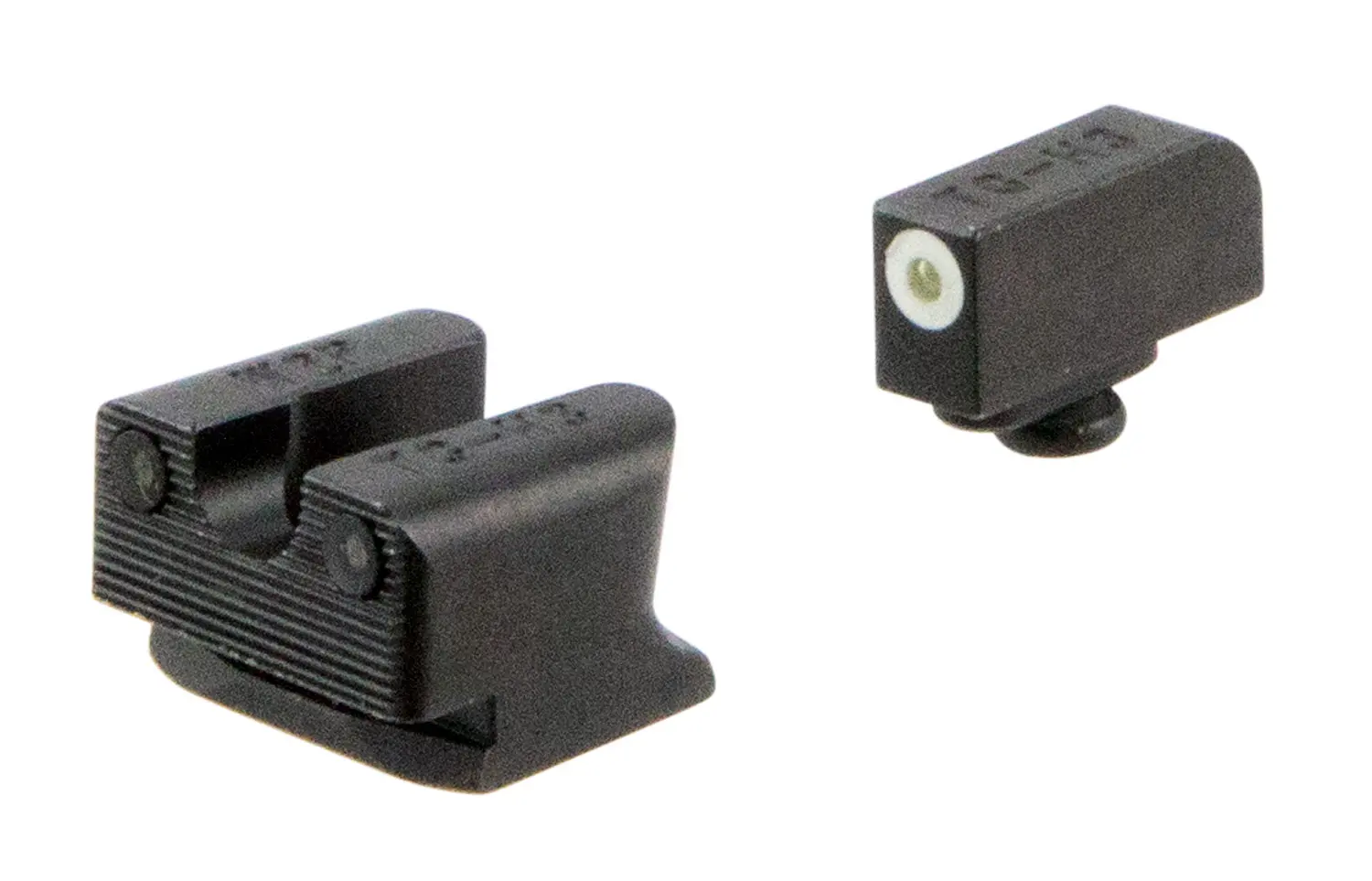 TruGlo TG231W2W Tritium Pro Black | Green Tritium White Outline Front Sight Green Tritium Rear Sight