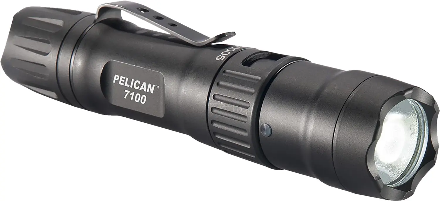 Pelican 7100 Tactical Flashlight Black Anodized 33/348/695 Lumens White LED