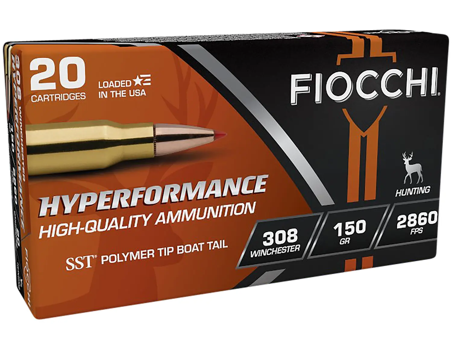 Fiocchi 308HSA Hyperformance 308Win 150gr Super Shock Tip 20 Per Box/10 Case