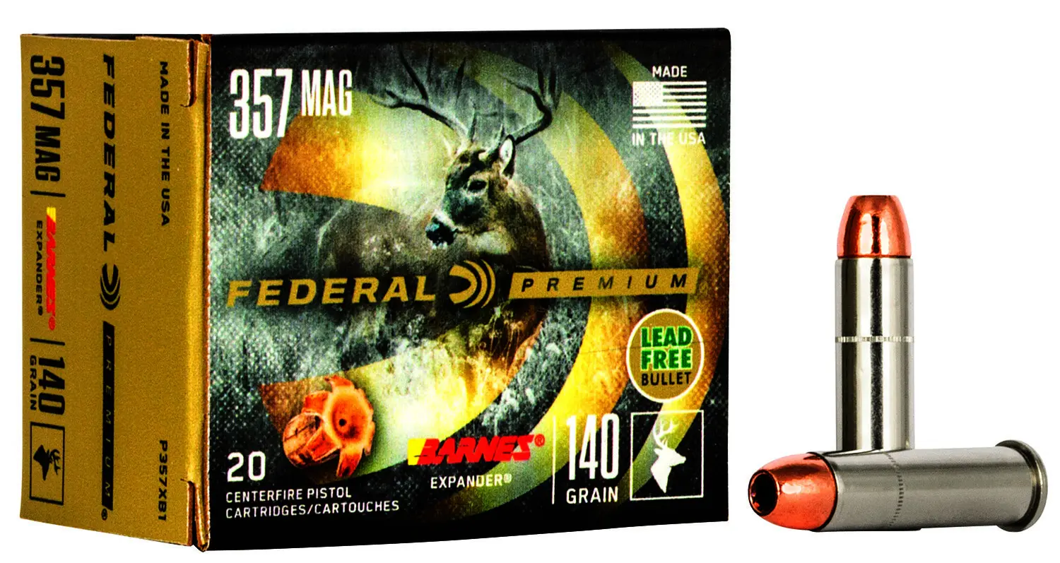 Federal P357XB1 Premium 357Mag 140gr Barnes Expander BRX 20 Per Box/10 Case