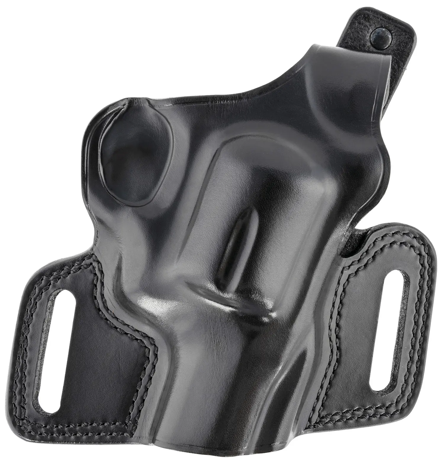 Galco SIL126B Silhouette OWB Black Leather Belt Slide Fits S&W N Frame Fits 2-4" Barrel Right Hand