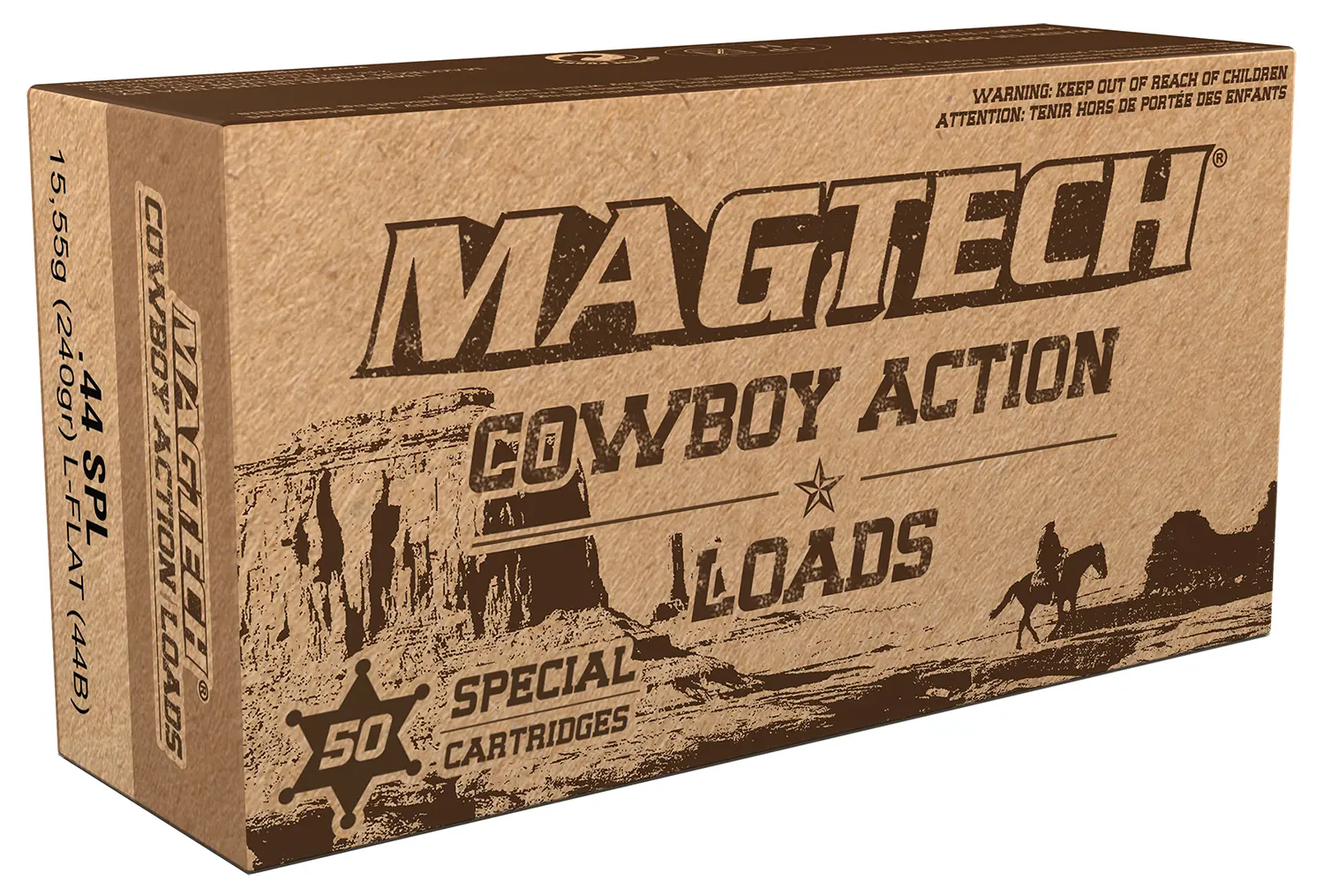 Magtech 44B Cowboy Action 44S&WSpl 240gr Lead Flat Nose 50 Per Box/20 Case